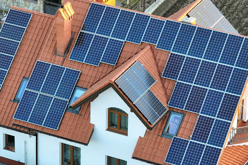 solar panels on rooftop